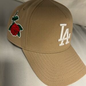 MLB Tan LA Dodgers Cap A-frame
